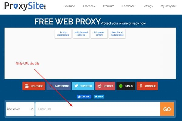 Sử dụng trình duyệt web / proxy để tiếp cận
