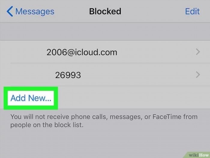 Ngăn tin nhắn iPhone bằng cách chặn danh bạ trong Cài đặt