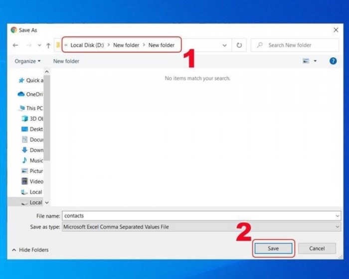 Cách trích xuất danh sách liên lạc từ Gmail trên máy tính.