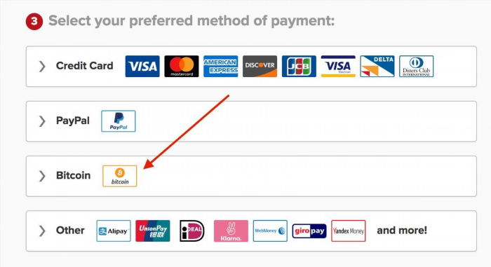 Bạn có thể thanh toán bằng tiền điện tử Bitcoin.