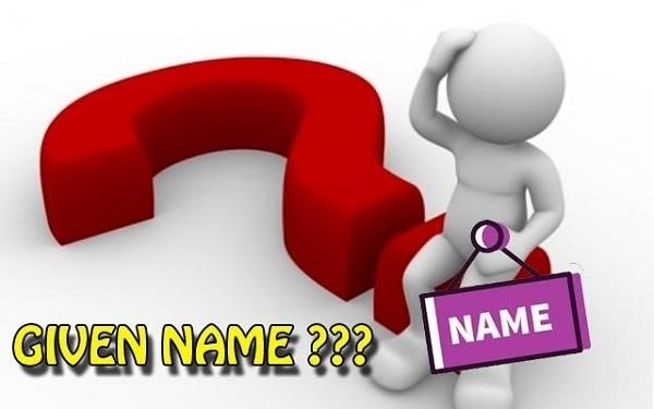 Given name là thuật ngữ tiếng Anh dùng để chỉ tên gọi mà người ta đặt cho một người từ khi sinh ra.