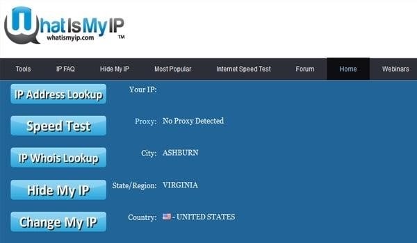 Sử dụng trang web WhatIsMyIP để hỗ trợ xác định vị trí địa lý của người dùng hoặc thiết bị.