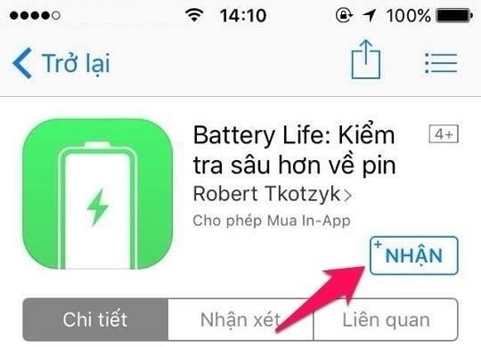 Ứng dụng Battery Life trên App Store