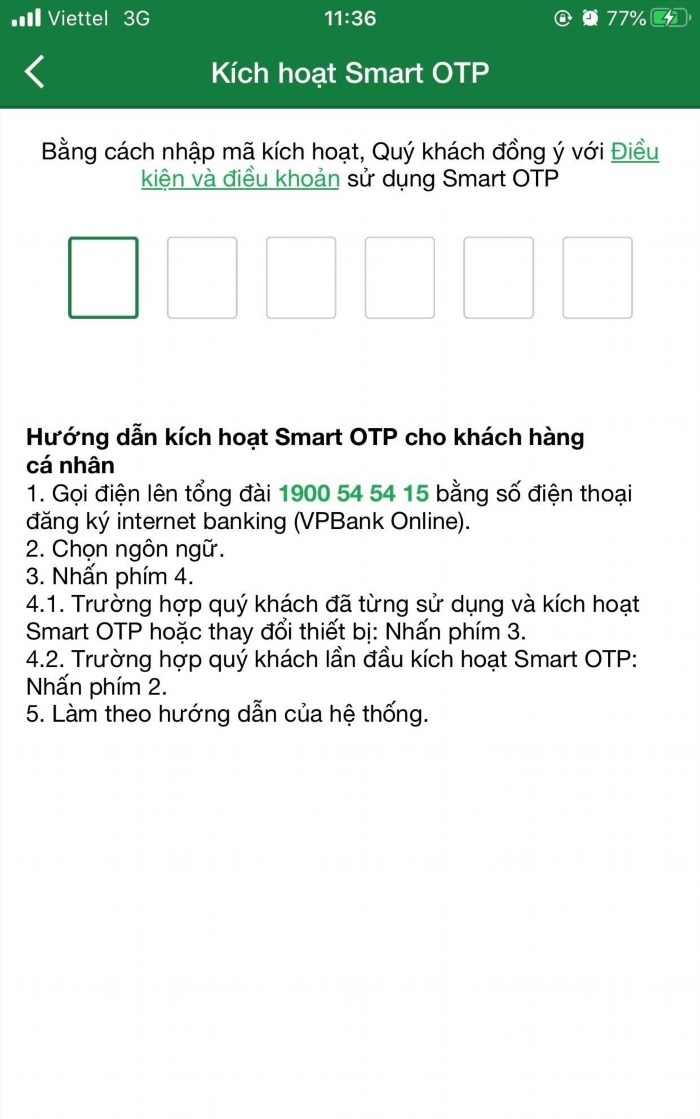 Cách đăng ký để nhận Smart OTP từ ngân hàng VPBank.