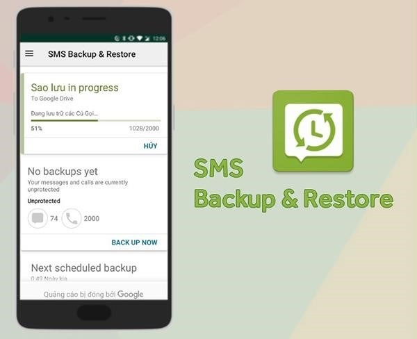 Gửi tin nhắn từ thiết bị Android này sang thiết bị Android khác bằng ứng dụng SMS Backup & Restore.